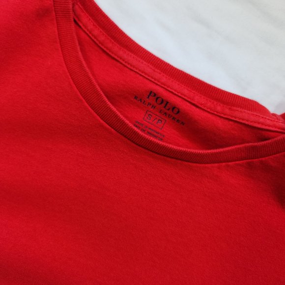 Polo Ralph Lauren Unisex Jersey Short Sleeve Tee Signature Size Small Red - Picture 4 of 4